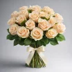 Букет роз кремового цвета